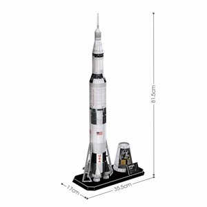 פאזל תלת מימד 136 חלקים של טיל 'סטורן 5' - Apollo Saturn V Rocket פאזל תלת מימד 136 חלקים של טיל 'סטורן 5' - Apollo Saturn V Rocket