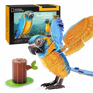 פאזל תלת מימד 94 חלקים - תוכי ארה כחולת-גרון- Blue-throated macaw פאזל תלת מימד 94 חלקים - תוכי ארה כחולת-גרון- Blue-throated macaw
