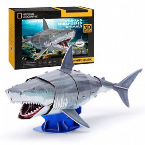פאזל תלת מימד 72 חלקים - כריש לבן ' עמלץ' - Great White Shark פאזל תלת מימד 72 חלקים - כריש לבן ' עמלץ' - Great White Shark