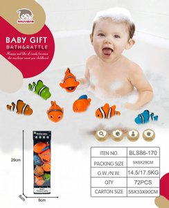 סט צעצועי ויניל לאמבטיה דגים סט צעצועי ויניל לאמבטיה דגים