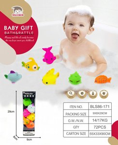 סט צעצועי ויניל לאמבטיה דגים סט צעצועי ויניל לאמבטיה דגים